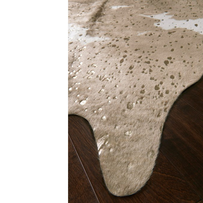 Duran Performance Cowhide Indoor Rug, Rectangle 5' X 6'6"