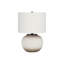 Lighting, H 21 po, lampe de table, céramique crème, abat-jour ivoire / crème, moderne
