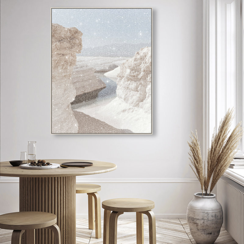 Desert Sapphire Print by Oliver Gal, 25"H x 21"W, Silver Floater Frame
