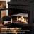 50Inch Wood Burning Fireplace, Steel Outdoor Fireplace with Chimney, Log Holdersa nd Fire Poker