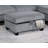 Contemporary 3Pc Sectional Set Fog Color Corduroy Couch LAF Sofa RAF Chaise Ottoman L-Sectional Living Room-1003007933