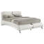 Grand lit-bateau tapissier blanc Caledonia