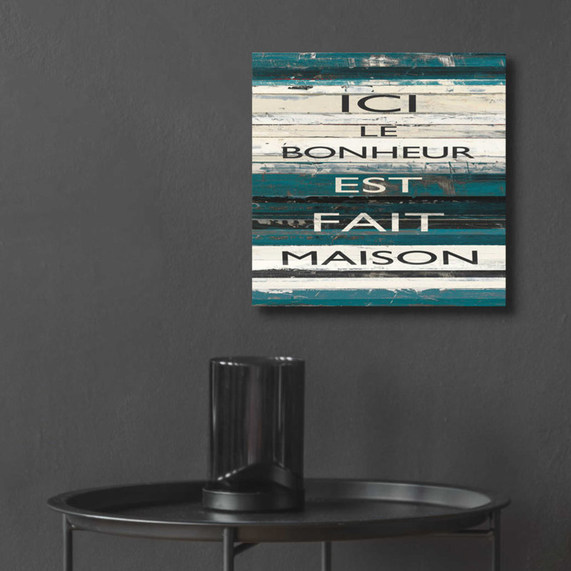  «Blue Zephyr Quote IV» par Mike Schick, art mural en verre acrylique, 12 po x 12 po
