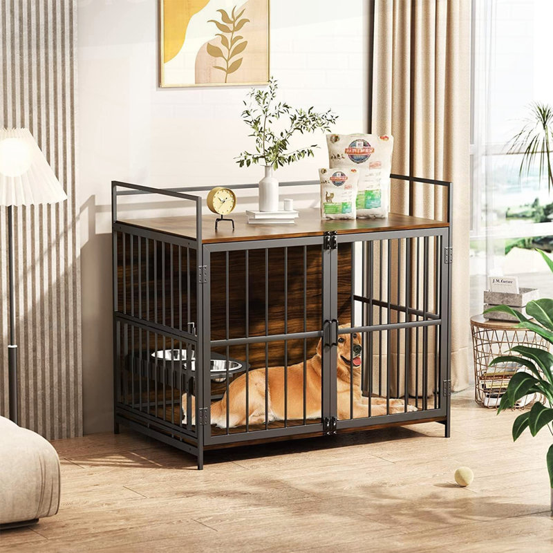 Cage pour chien style cage pour grands chiens d'intérieur très robuste 41 po, Grand (H 35,8 po x l 41 po x P 23,6 po)
