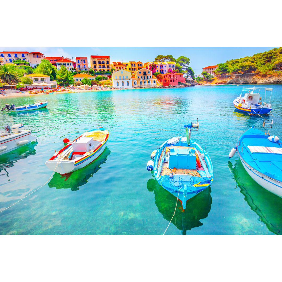 Assos Village by Adisa - Wrapped Canvas Print