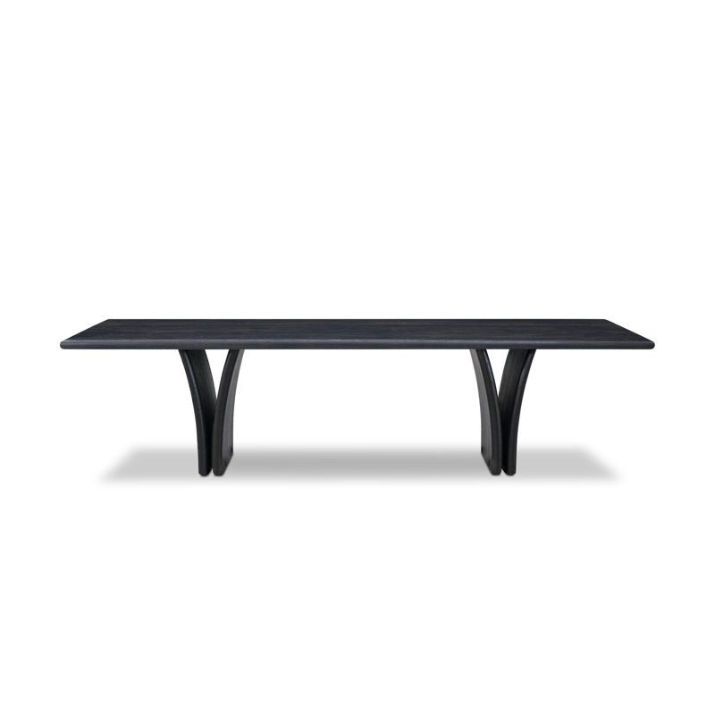 Table de salle à manger Belrose Marcon, Dark Espresso Reclaimed French Oak