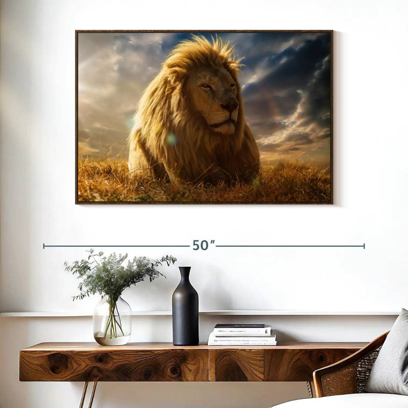 Safari Safari, Cadre flottant noyer, 40 po x 27 po