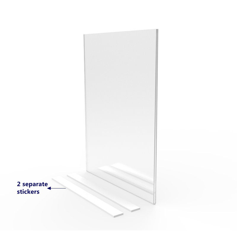 Wall-Mount/Window Signs Plexiglass Acrylic Feature 8-1/2" W x 11" H Portrait Frame Wall Mount