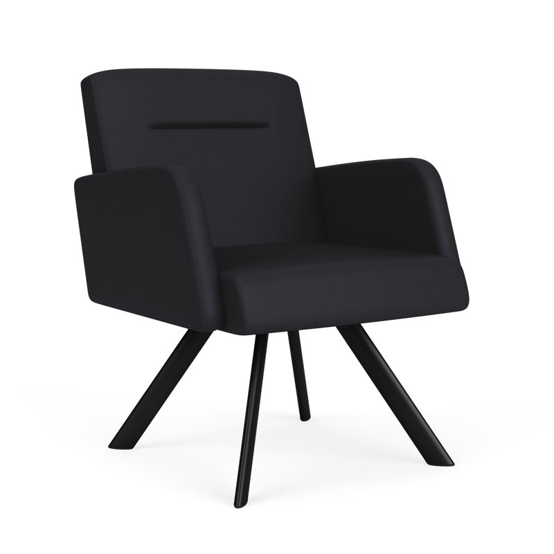 Fauteuil de réception Willow, Noir, Noir Patriot Plus