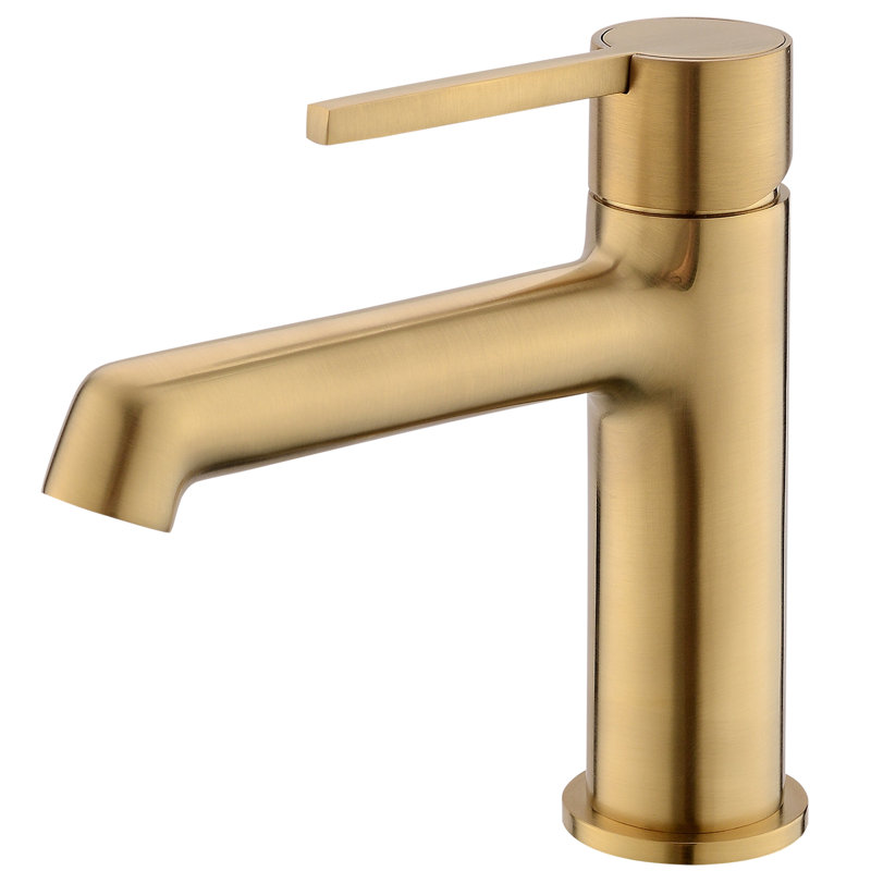 Robinet de salle de bain à un trou, Or brossé