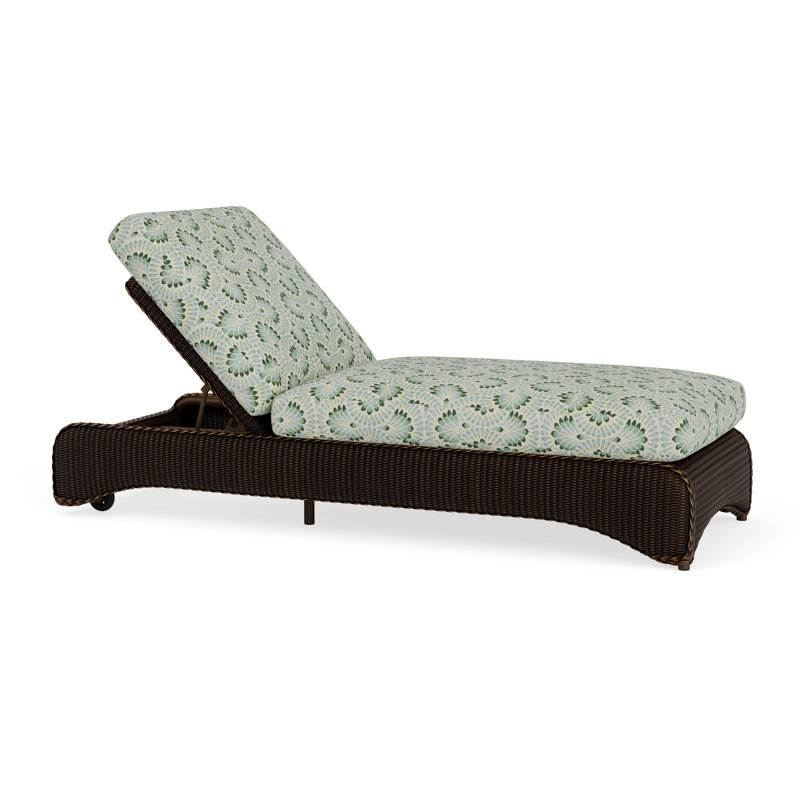 Loom Outdoor Chaise Lounge, Plume Spring, Hickory
