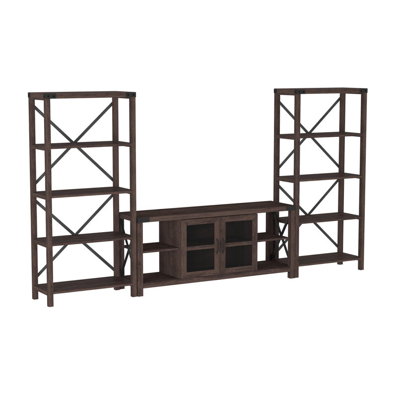 Kaydience Unfinished Entertainment Center for TVs up to 65", Sable