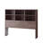 Full Bookcase Headboard Six Shelves Three Shelves Adjustable Top Panel Rounded Corners Hazelnut Color