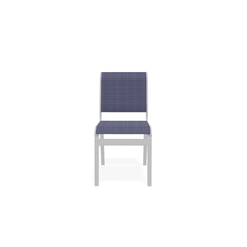 Chaise d'appoint de salle à manger Hiraku, Blanc texturé, Brise