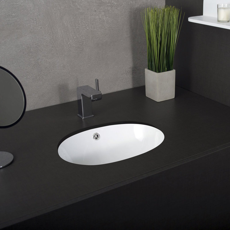 DAX 14.75'' White Bathroom Sink