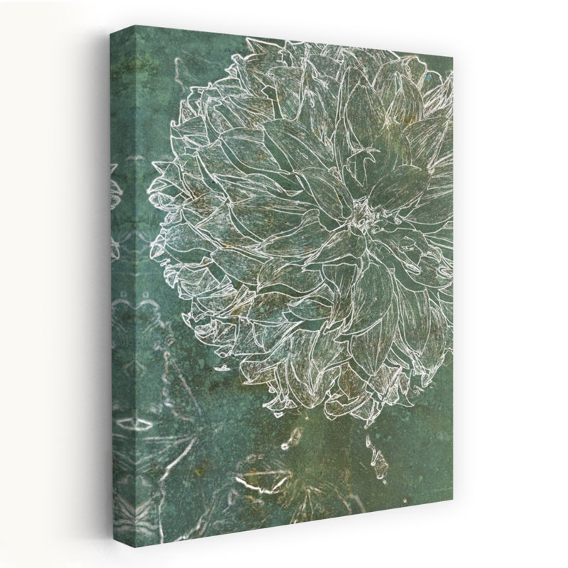 Art floral contemporain abstrait, H 24 po x l 16 po