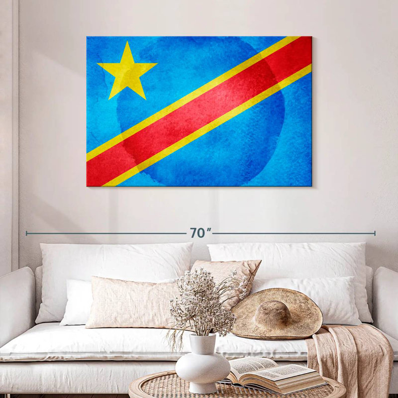 Borges délavé du drapeau du Congo