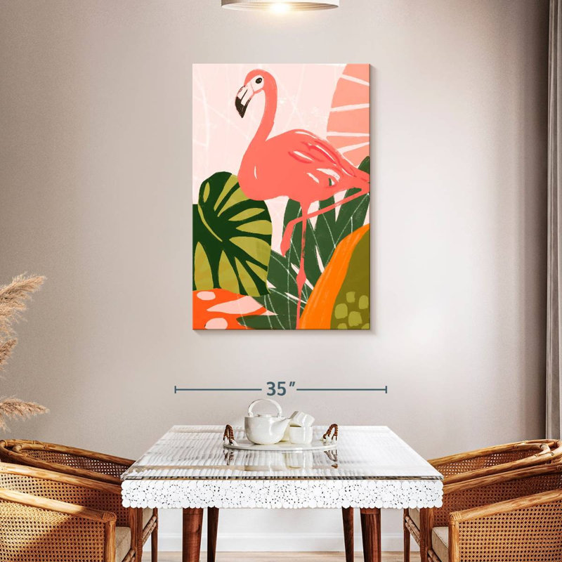 Flamant de jungle Brampt I, H 45 po x l 30 po