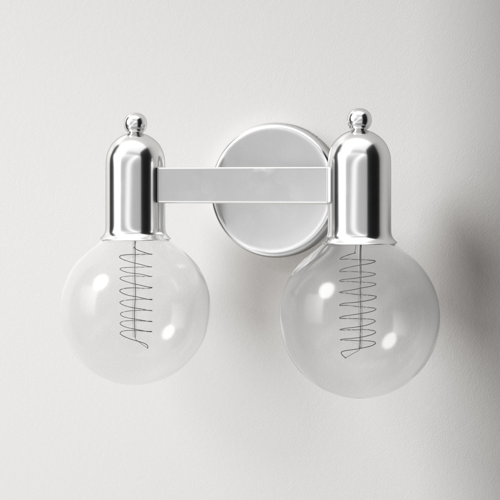 Saimi 2 Light Dimmable Vanity Light, Polished Nickel