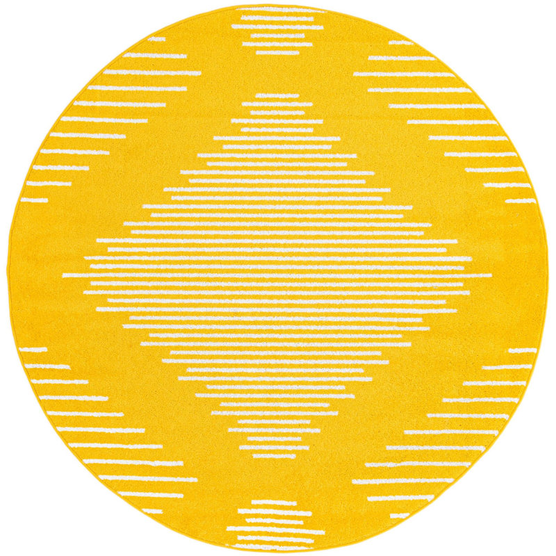 Geometric Indoor Rug, Round 6'