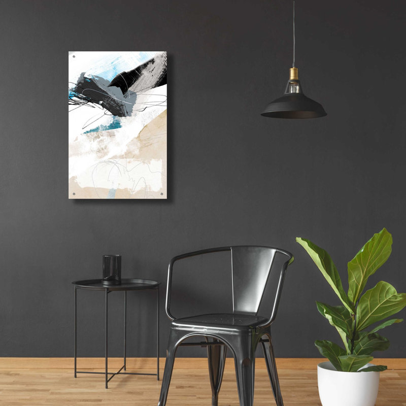 «Fourche dans la route 1» par Louis Duncan-He, art mural en verre acrylique, H 36 po x l 24 po x P 0,2 po