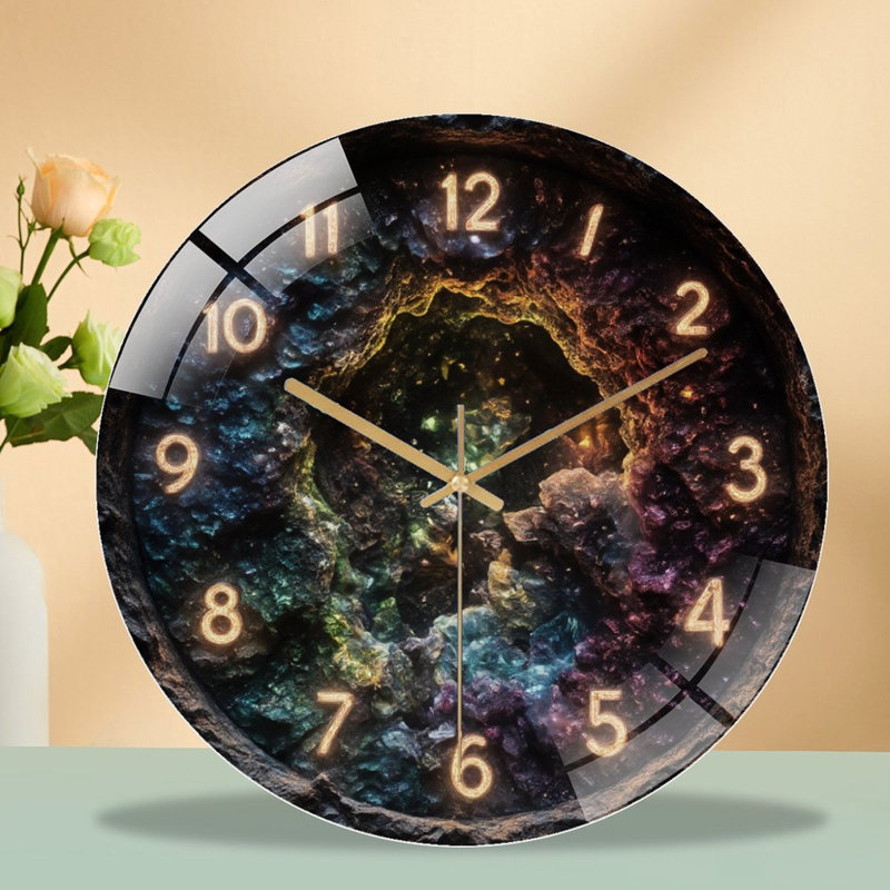 Horloge murale en cristal 12 po