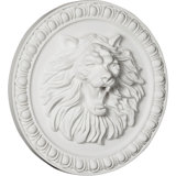 Lion 13.75'' H x 13.75'' W x 3.625'' D Urethane Rosette Applique