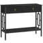 Console classique avec 2 tiroirs et tablette de rangement ouverte Worthen 39,37 po