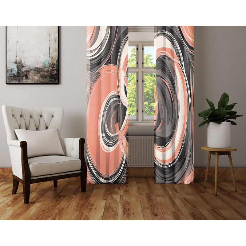 Semi Sheer Curtain Pair, 40" W x 61" L
