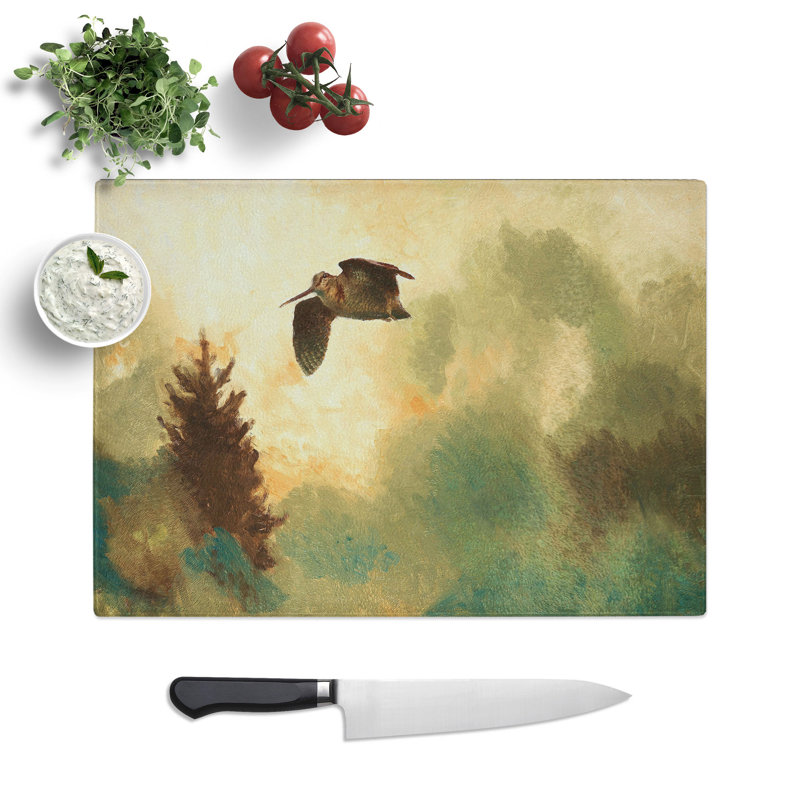 Snipe Bird by Bruno Liljefors Chopping Board, 0.4cm H x 20cm W x 28.5cm L