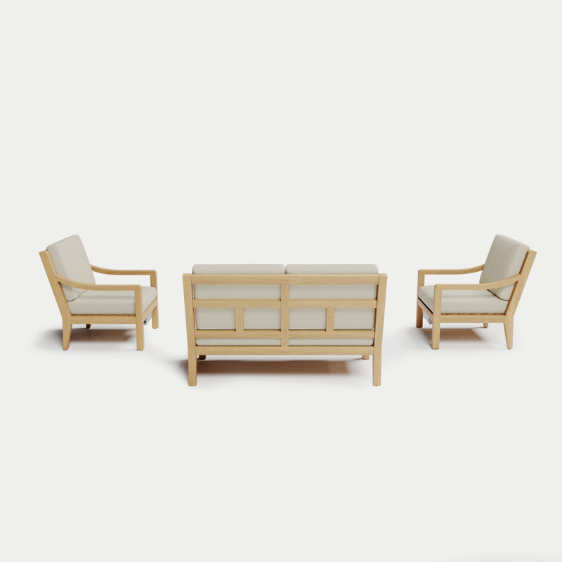Solerno Heated Loveseat Set, Eggshell