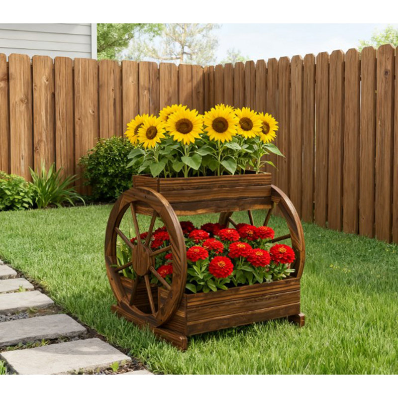 Jardinière d'extérieur, boîte à fleurs en bois, jardin surélevé à 3 niveaux, pour légumes, fleurs, herbes