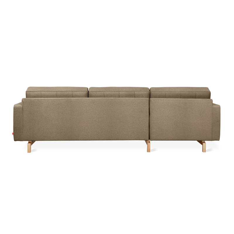 Canapé bi-modulaire Jane 2, Moka mérinos, Bois de frêne naturel