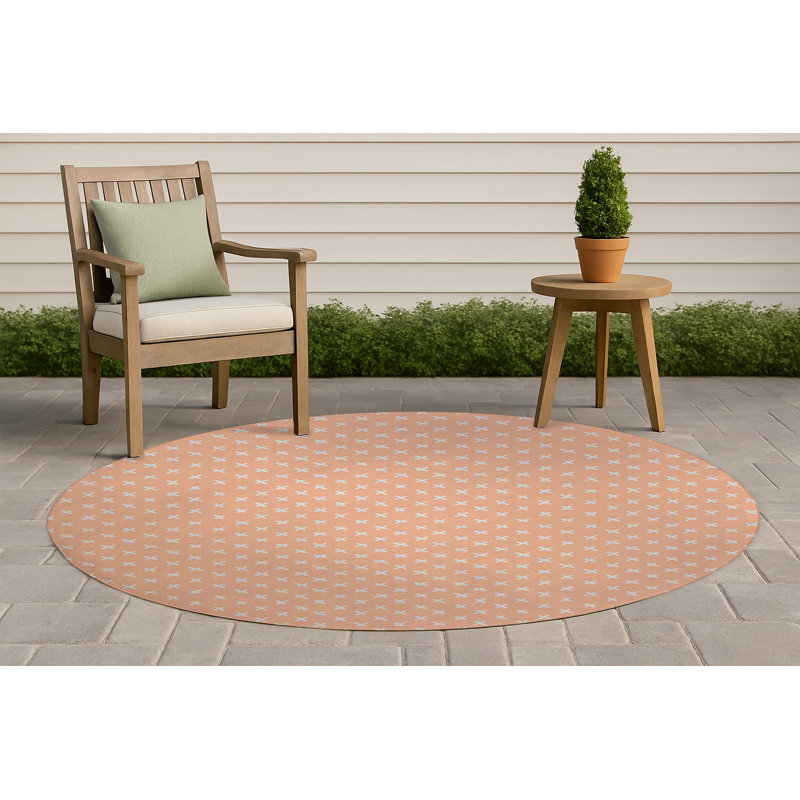 Tapis d'extérieur antidérapant Criss Cross, Rond 5 pi