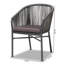 Fauteuil de salle à manger en métal avec coussin Airina, H 32 po x l 22,5 po x P 22,5 po