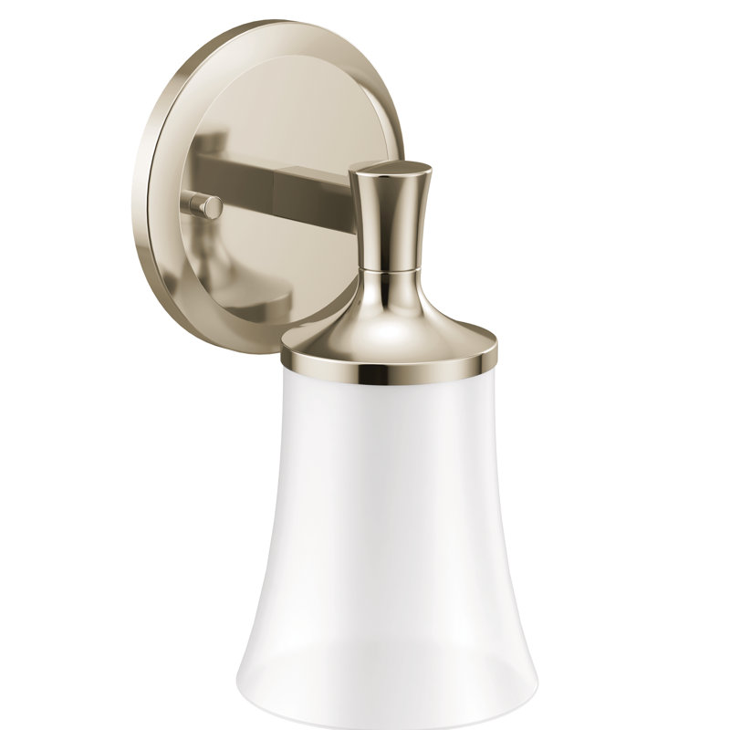 Flara Vanity 1-Light Bath Sconce, Polished Nickel