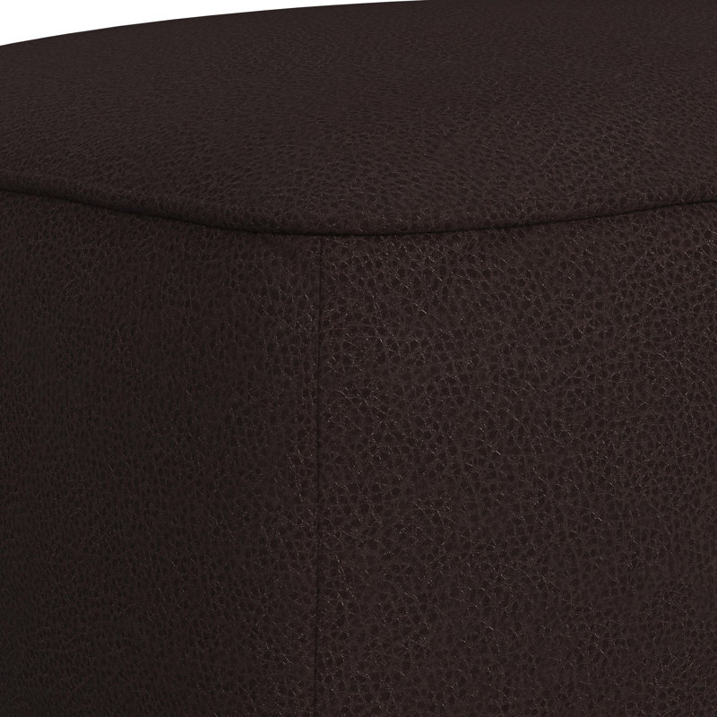 Okehampt Ottoman with Wood Base in Pebble, Brown