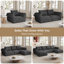 Canapé Boneless de 76,4 po en forme de nuage, canapé à assise profonde avec coussins, canapé moderne sans rembourrage confortable, 1 pièce pour salon, chambre à coucher, appartement, housse amovible, sans assemblage requis, graphite-1513548876