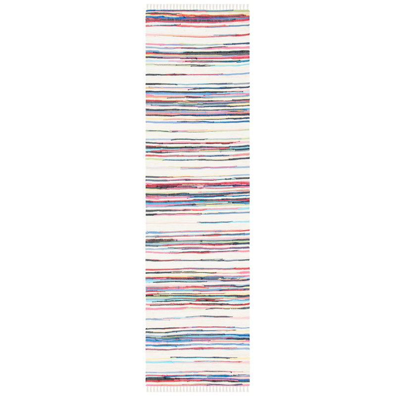Burks Rug Hand Woven Cotton Abstract Rug, Runner 2'3" x 8'