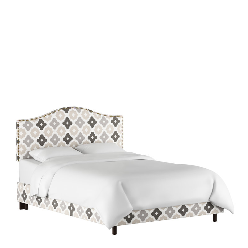 Perras Upholstered Unfinished Bed, Twin, Sintra Taupe