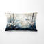 Coussin décoratif bleu et blanc forêt Winter Harmony I - imprimé forêt-135800597