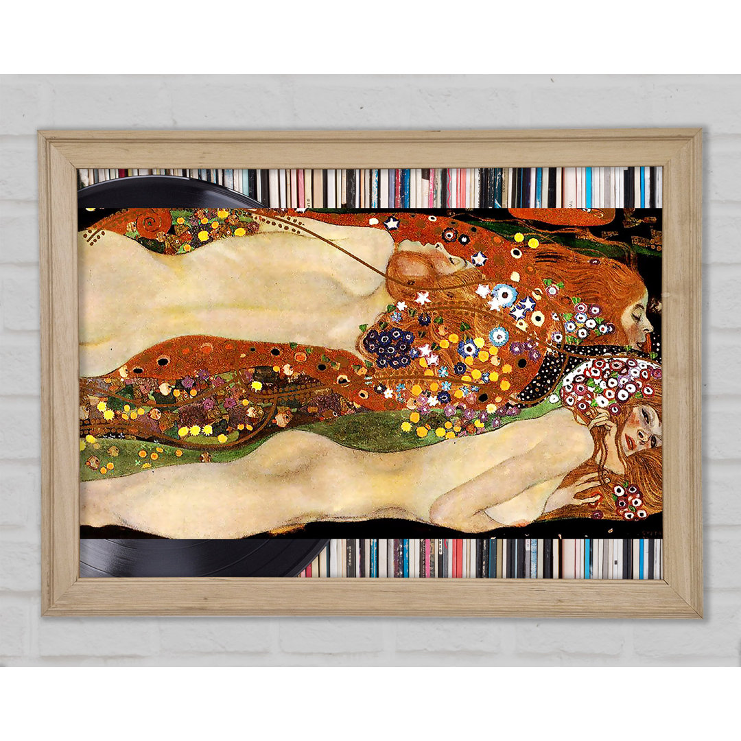 Wasserschlangen 2 von Klimt - Einzelne Bilderrahmen Kunstdrucke