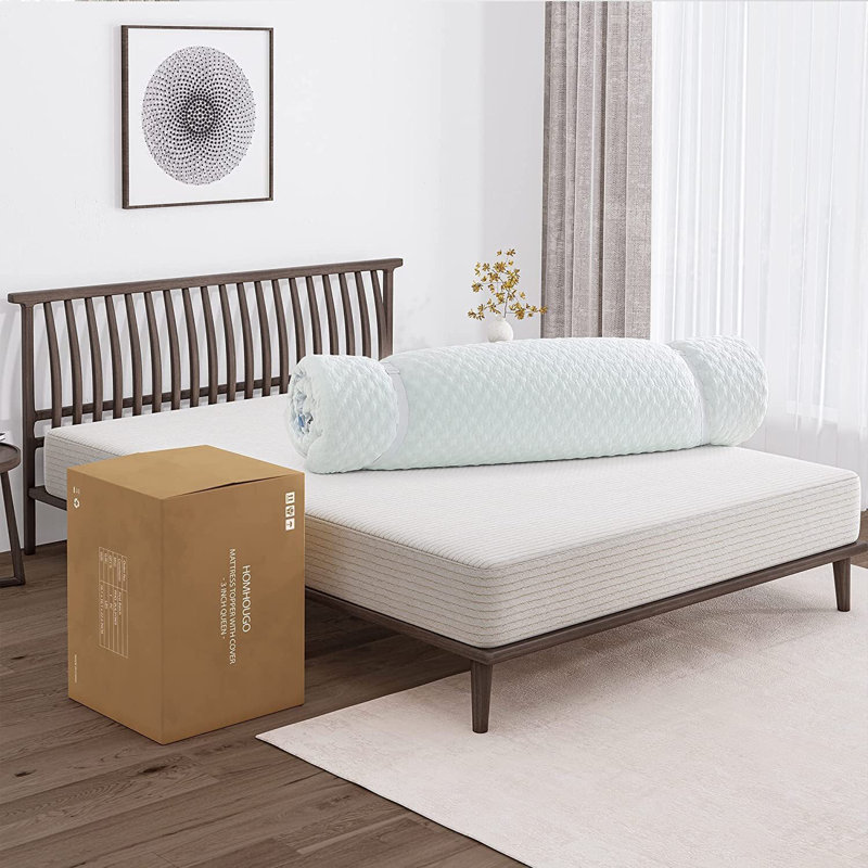 Surmatelas en mousse à mémoire de forme 3 po Neilton Alwyn Home, Grand