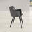 Stoltenberg Leather Seat Waiting Room Chair with Metal Frame - Grey