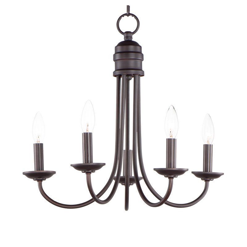 Ashunta 5 - Light Dimmable Classic / Traditional Chandelier, Oil Rubbed Bronze, 5