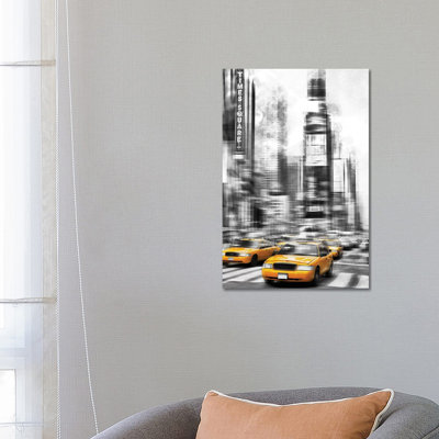 Modern Art Times Square by Melanie Viola - Wrapped Canvas Print