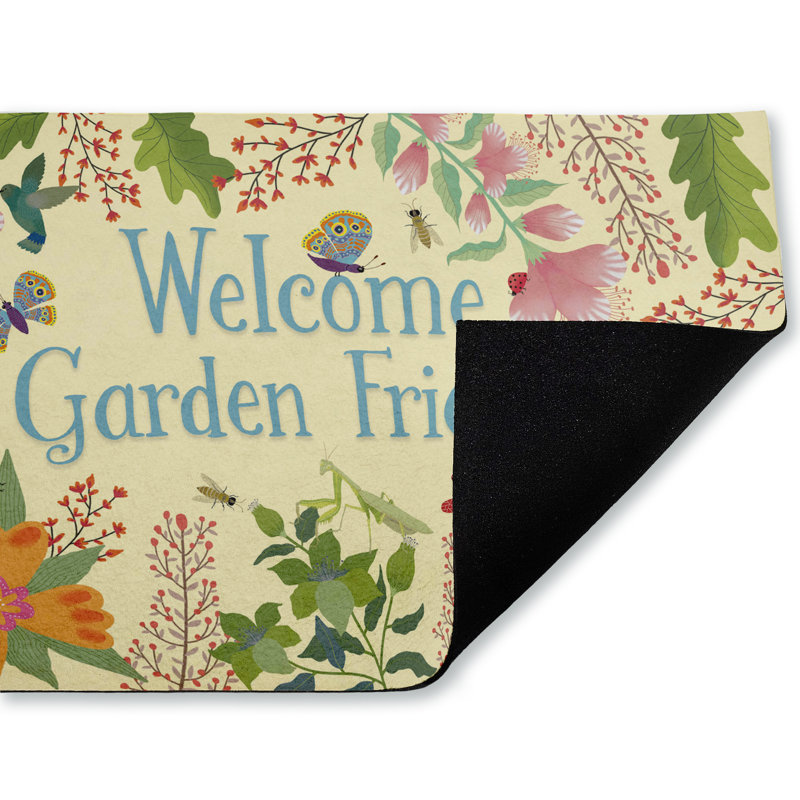 Paillasson Welcome Garden Friends, par Darlene Seale, 18 po x 30 po