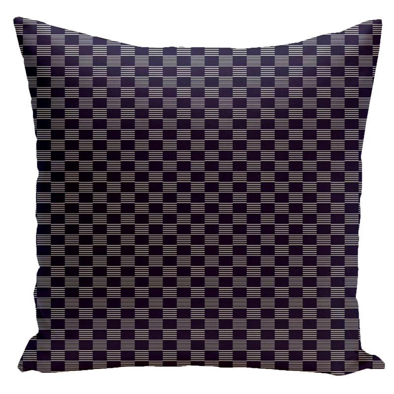 Housse et insert de coussin géométrique carré, Gruau, 26 po x 26 po
