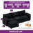  4-Piece 106''W Velvet Upholstered Reversible L-Shape Sectional Sofa With Ottoman-186227643