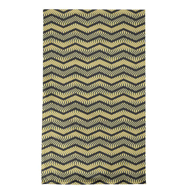 Stephenie Tea Towel Kitchen Towel, Yellow/Black, Poly Twill
